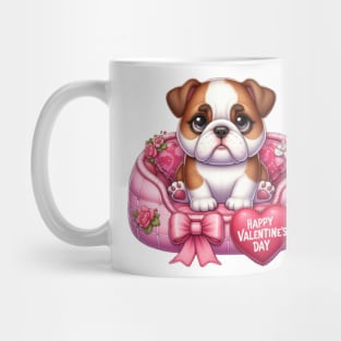 Valentine Bulldog in Bed Mug